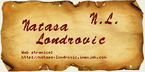 Nataša Londrović vizit kartica
